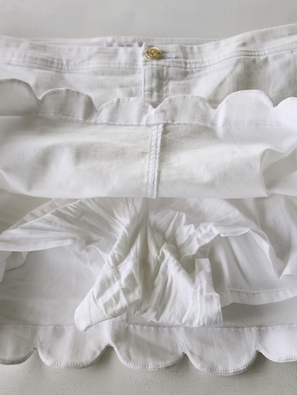 Lilly Pulitzer White Scallop-Hem Mini Skirt - Picture 9 of 11